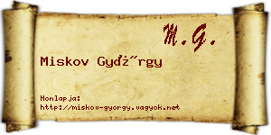 Miskov György névjegykártya