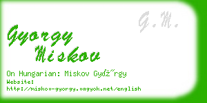 gyorgy miskov business card